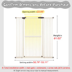 Lumizone cat gate hallway setup shows easy pressure-mounted installation