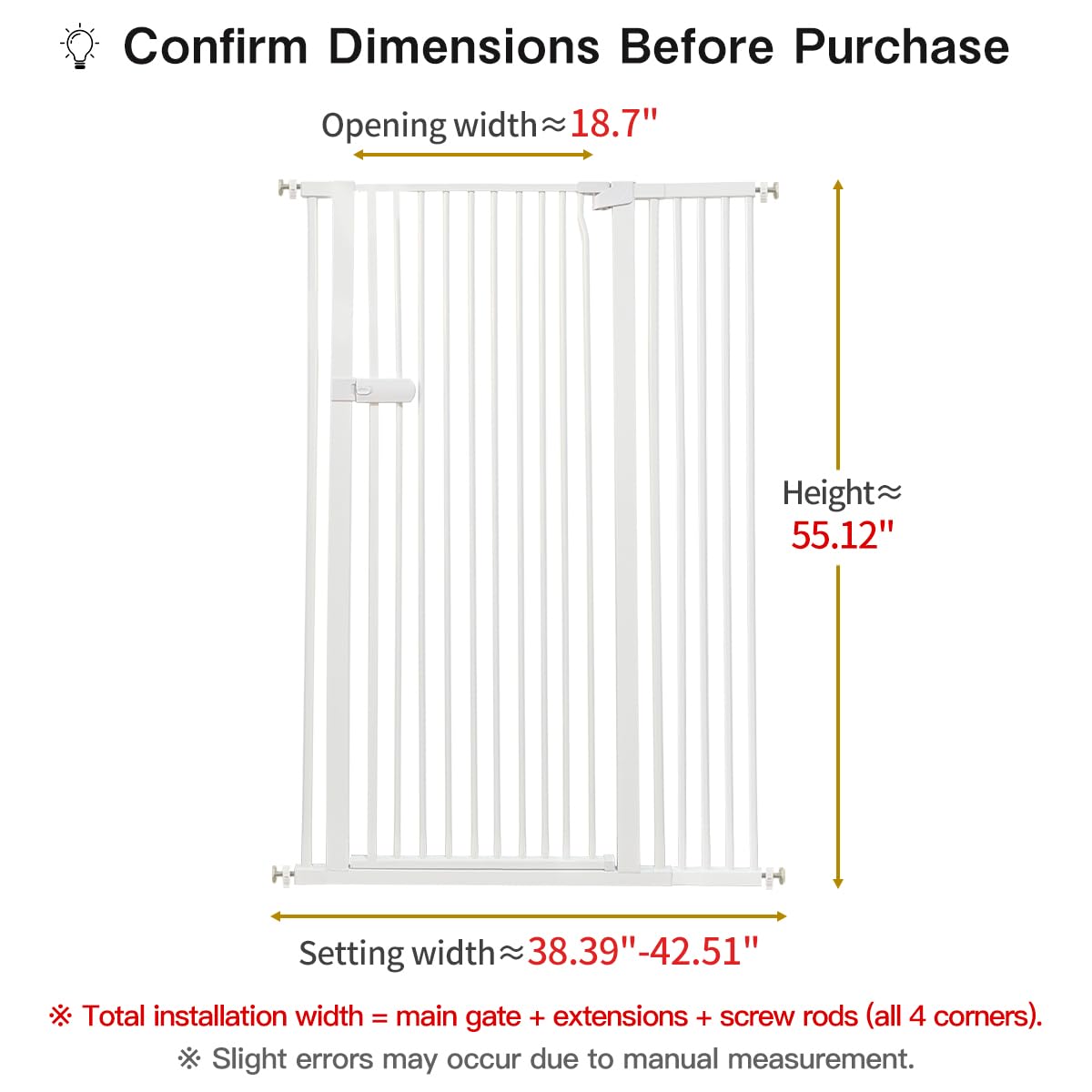 Lumizone cat gate close-up bars highlight 1.37-inch gap prevents escapes