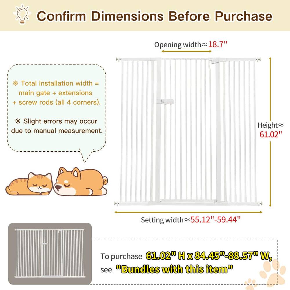 Lumizone cat gate narrow-gap 1-37-inch blocks pets from squeezing through doorways
