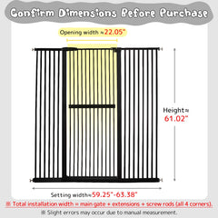 Lumizone cat gate narrow 1.37-inch gap blocks tiny pets and kids.