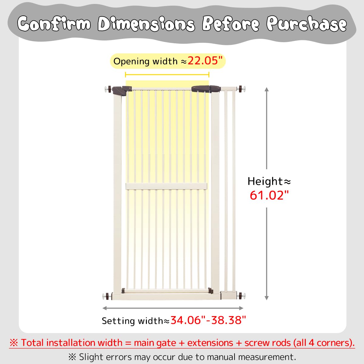Lumizone cat gate narrow 1.37-inch gap helps prevent squeezes for families.