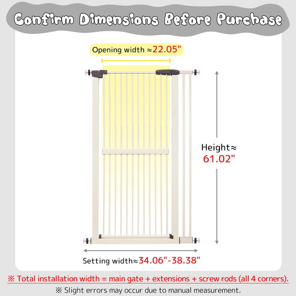 Lumizone cat gate narrow 1.37-inch gap helps prevent squeezes for families.