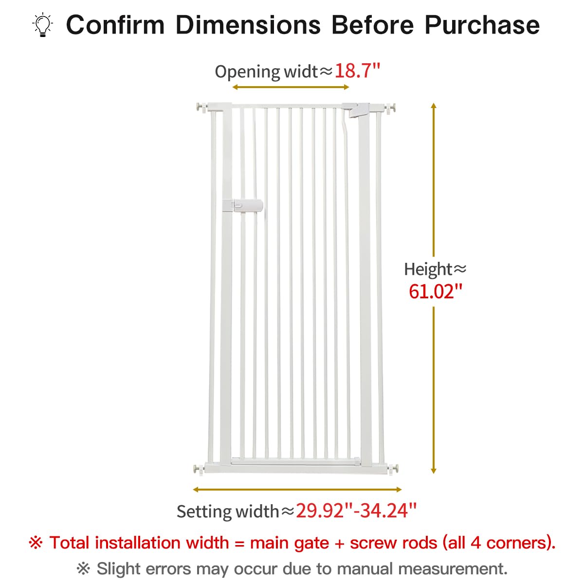Lumizone cat gate with narrow 1.37-inch gap prevents squeezing through.
