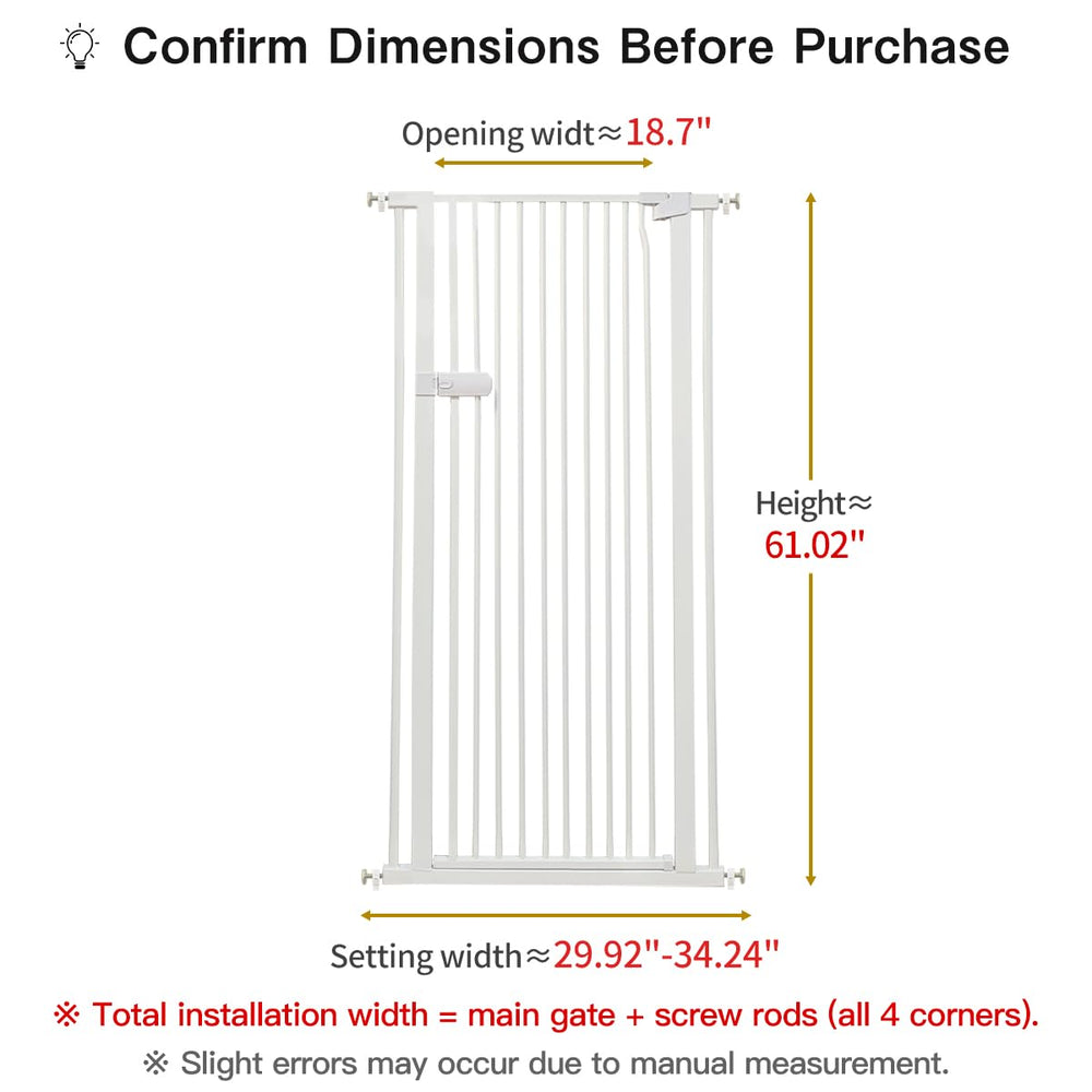 Lumizone cat gate with narrow 1.37-inch gap prevents squeezing through.