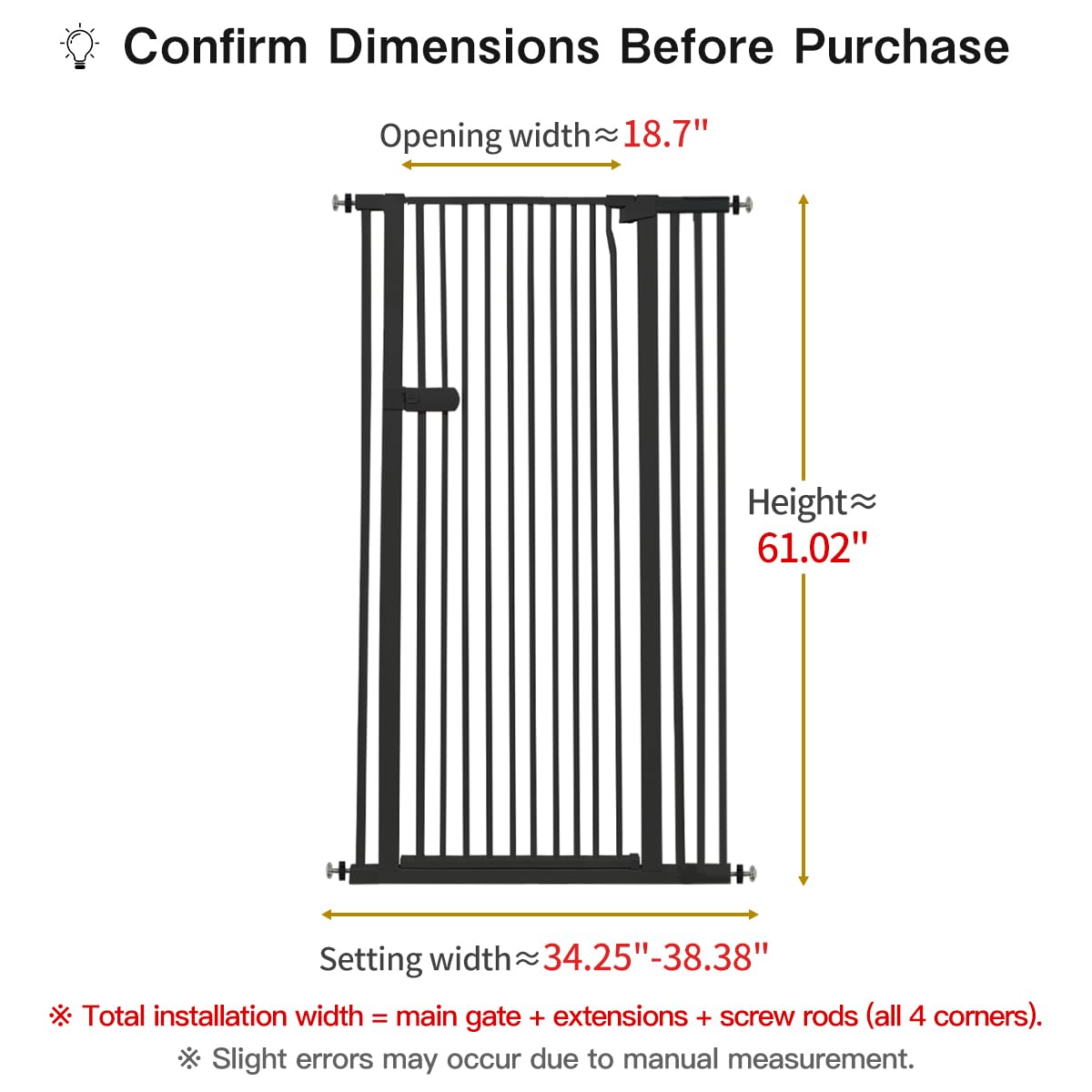 Lumizone cat gate pressure-mounted installation in doorway.