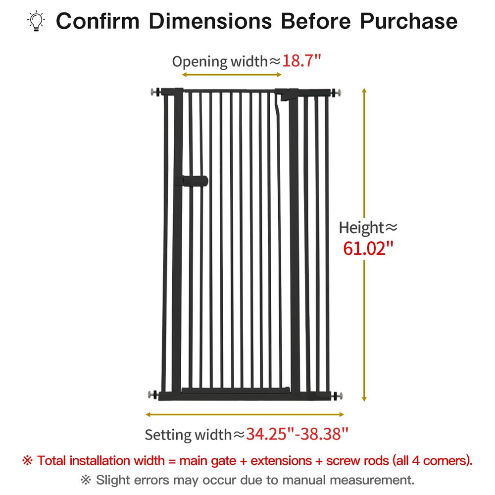 Lumizone cat gate pressure-mounted installation in doorway.