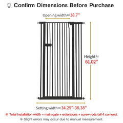 Lumizone cat gate pressure-mounted installation in doorway.