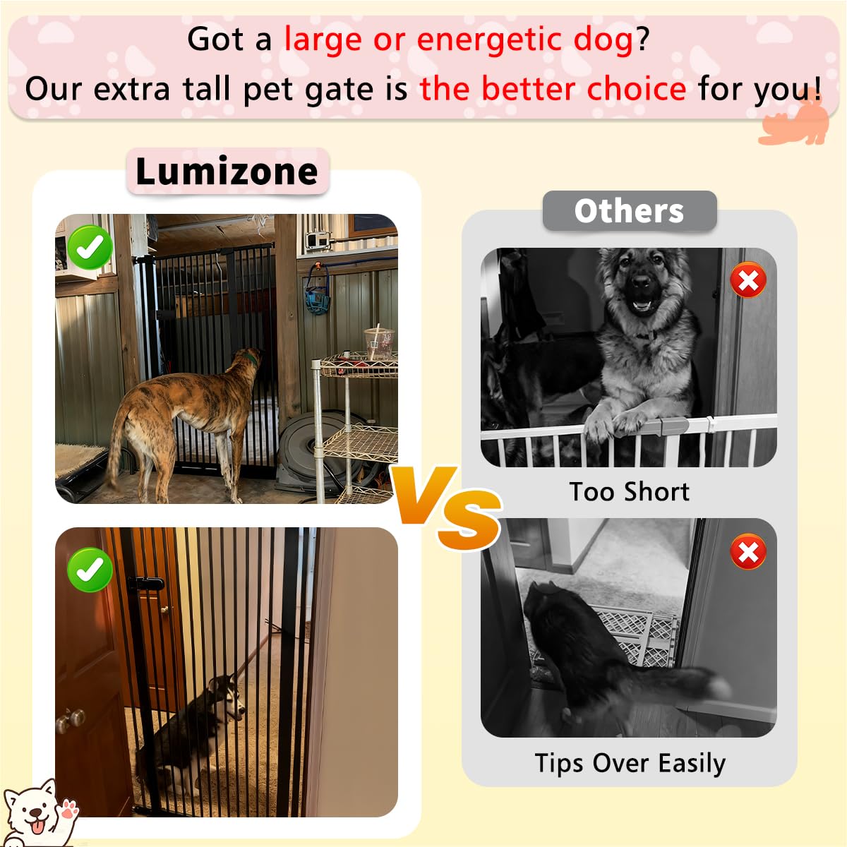 Lumizone cat gate adjustable width for versatile spaces.