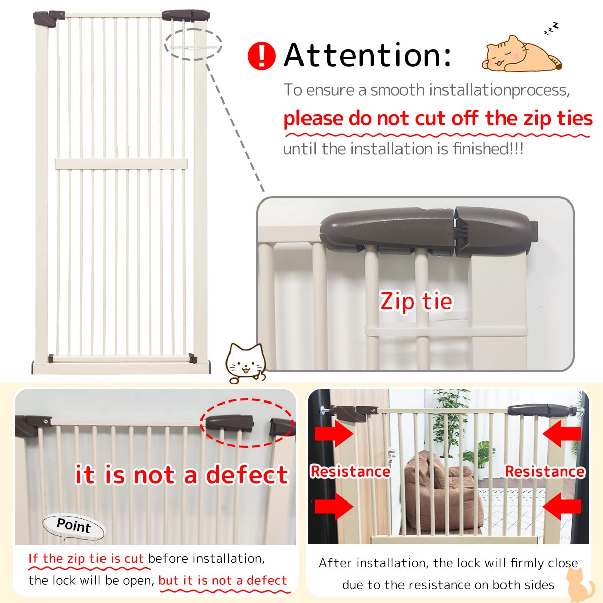 Lumizone cream finish gate ready for easy, durable use
