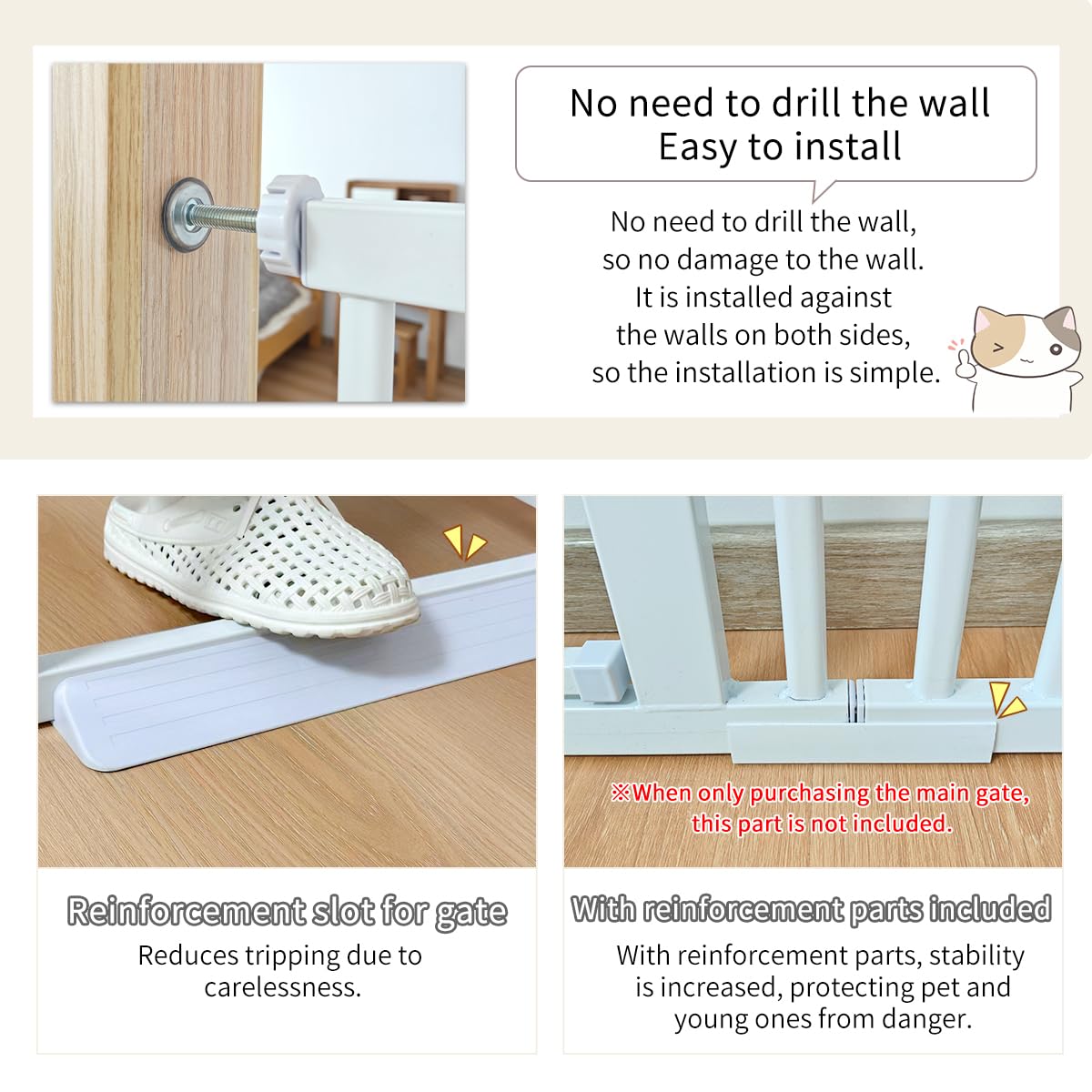 Lumizone dual-mounted option adds stability in wide openings.