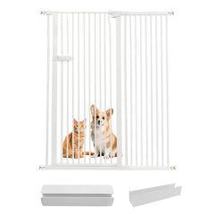 Lumizone extra-tall gate shows secure containment for jumping cats.