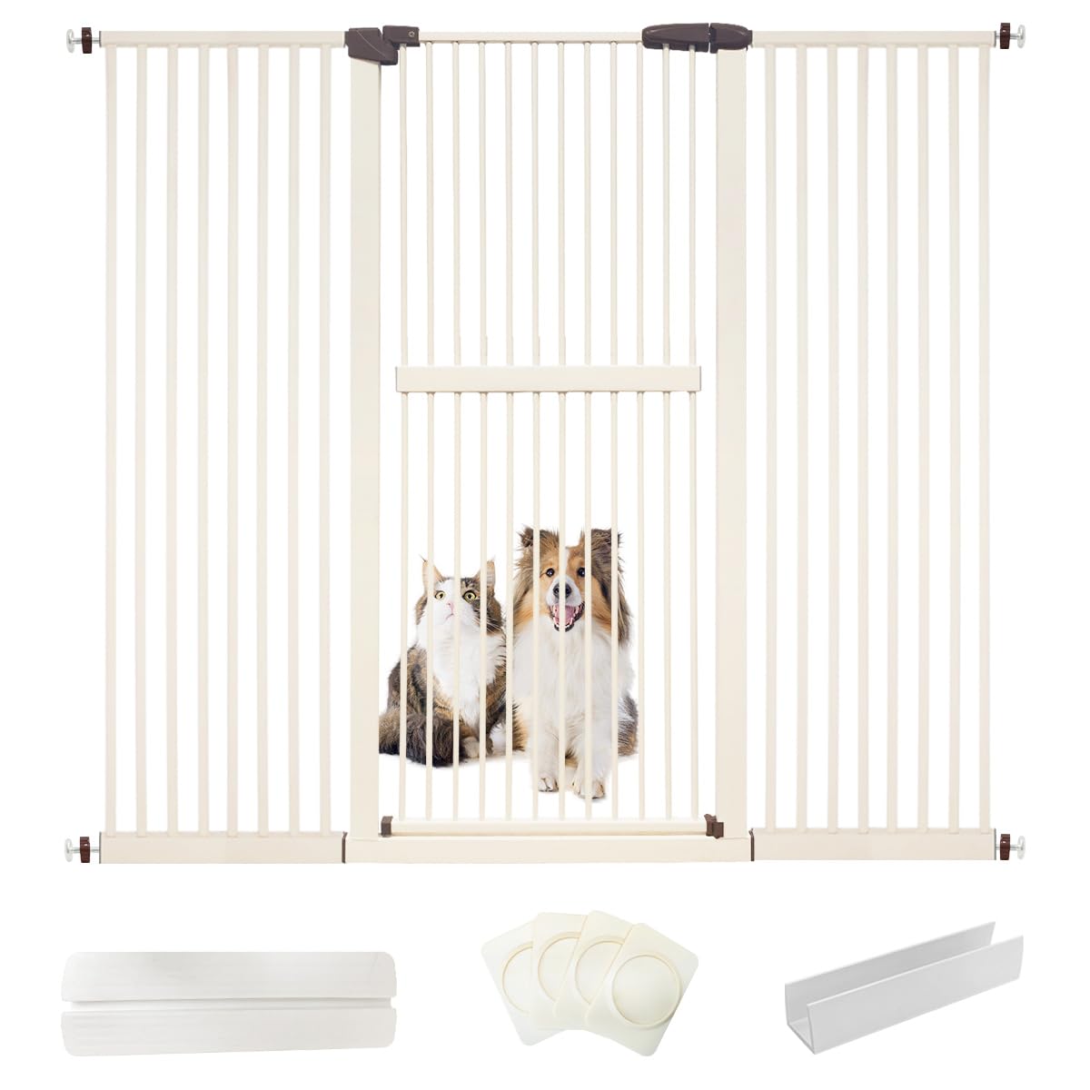Lumizone extra tall cat gate shows 61.02 inch height for containment