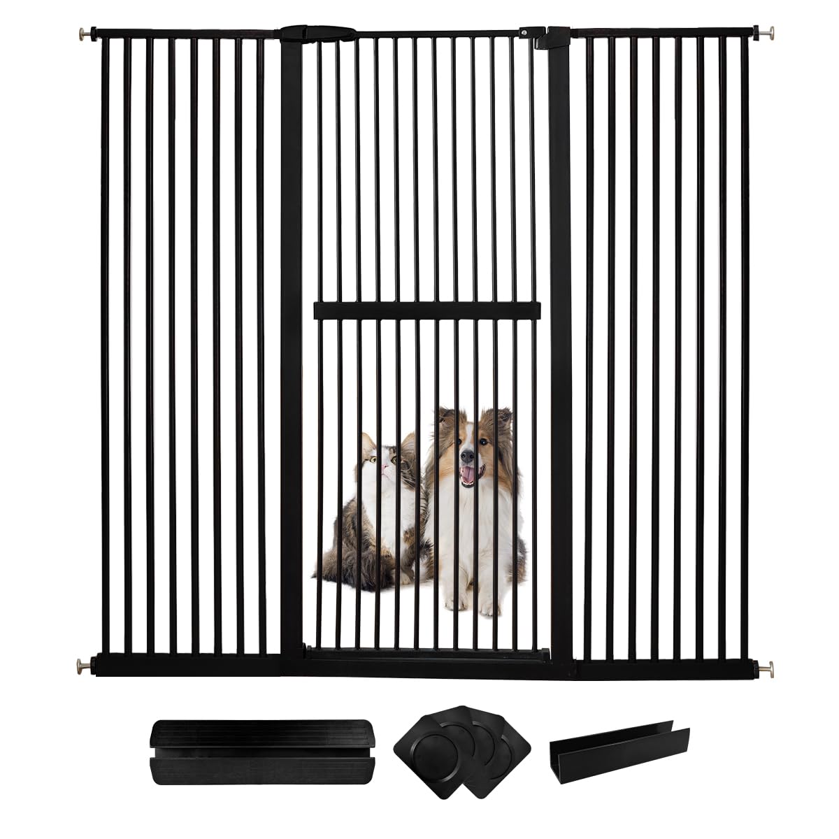 Lumizone extra tall cat gate height 61.02in keeps active cats contained