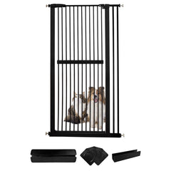 Lumizone extra tall cat gate height shows escape-proof design for active cats.