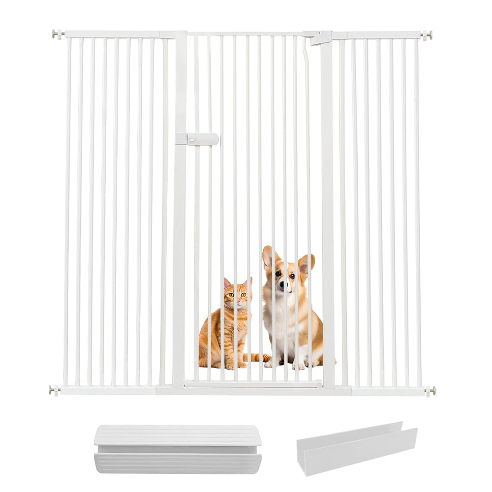 Lumizone extra-tall cat gate 61.02in high blocks escapes in doorways.