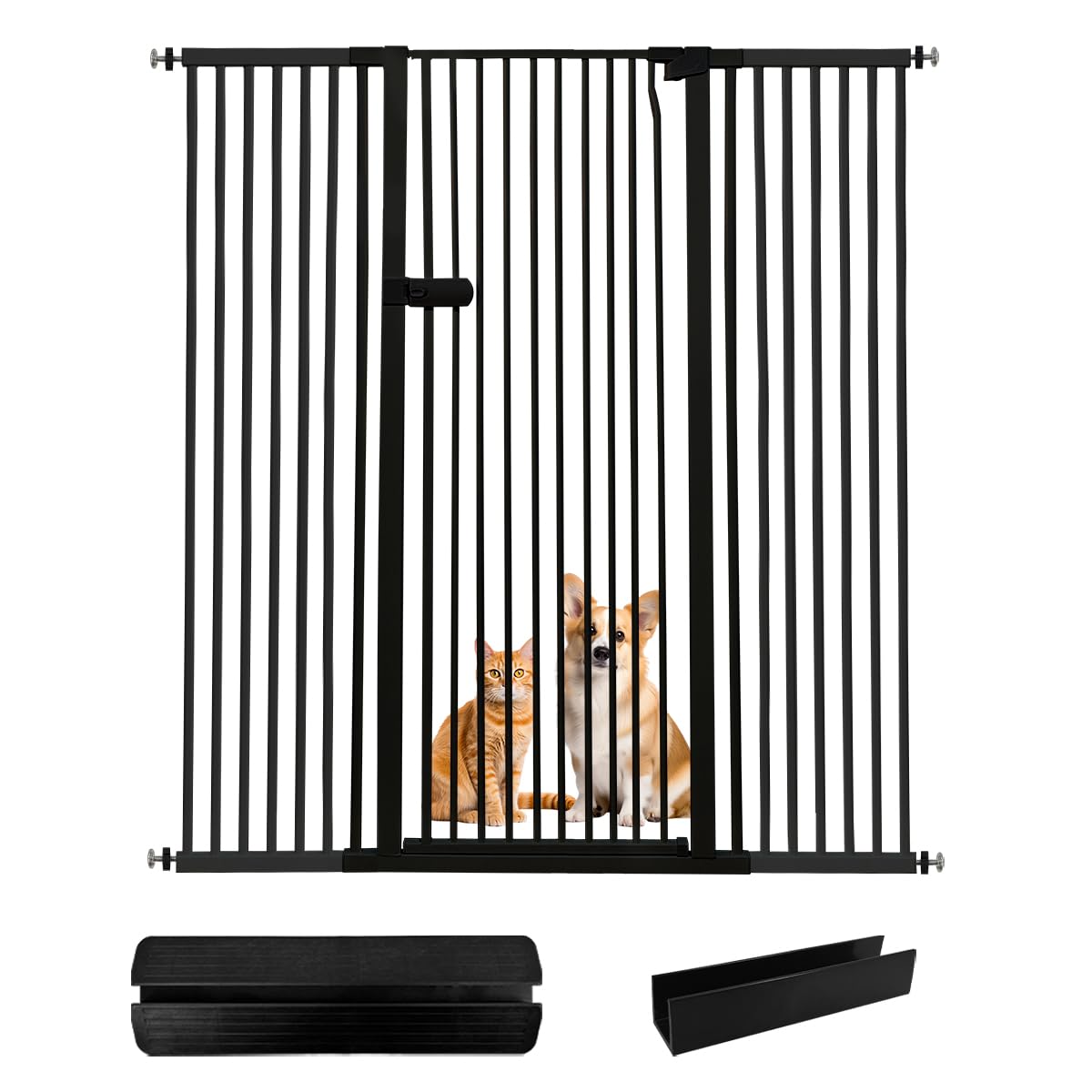 Lumizone cat gate height 55.12 inches for tall containment of active cats.