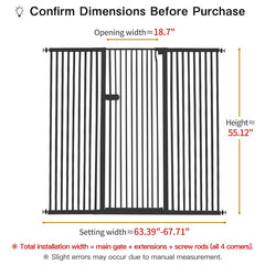 Lumizone cat gate pressure-mounted installation demonstrates easy setup without wall drilling.