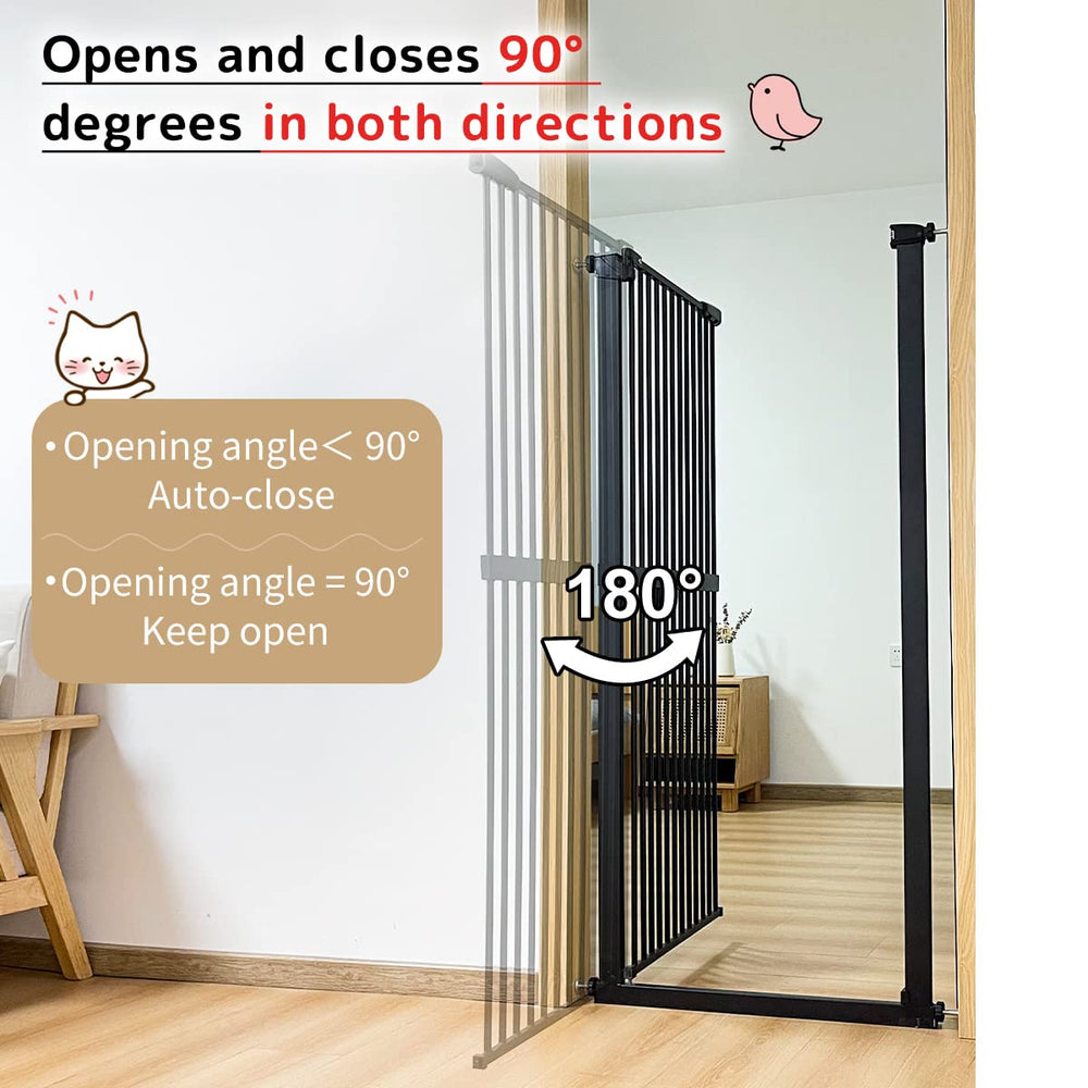 Lumizone extra tall cat gate adjustable width for doorways