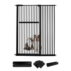 Lumizone extra tall gate shows 55.12 inch height for doorway containment.