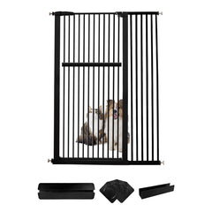 Lumizone extra tall gate stands 55.12 inches high for safer containment.