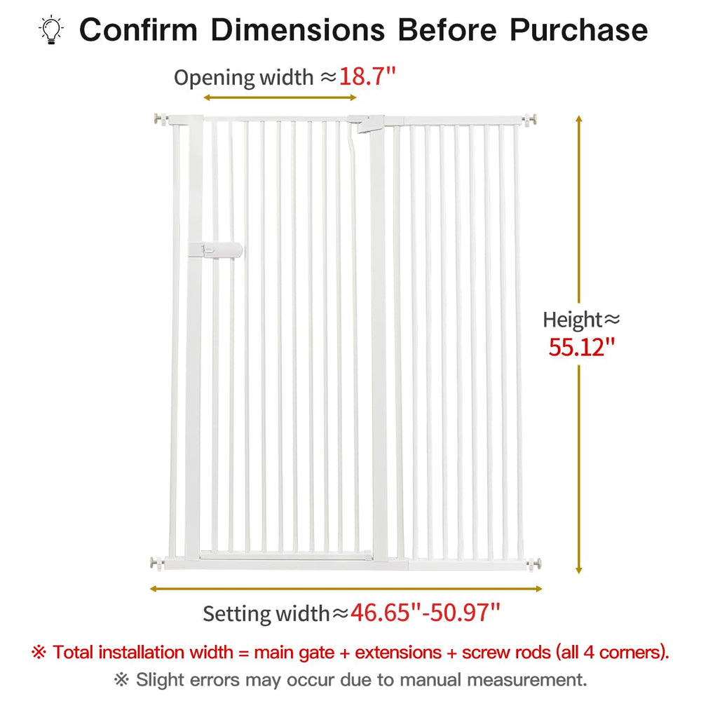 Lumizone gate close-up highlights the 1.37-inch safety gap.