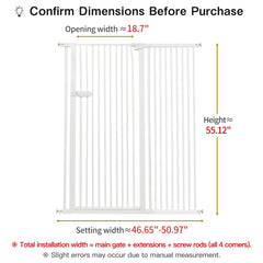 Lumizone gate close-up highlights the 1.37-inch safety gap.