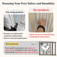 Lumizone gate narrow 1.37 inch gap to prevent paw squeezing
