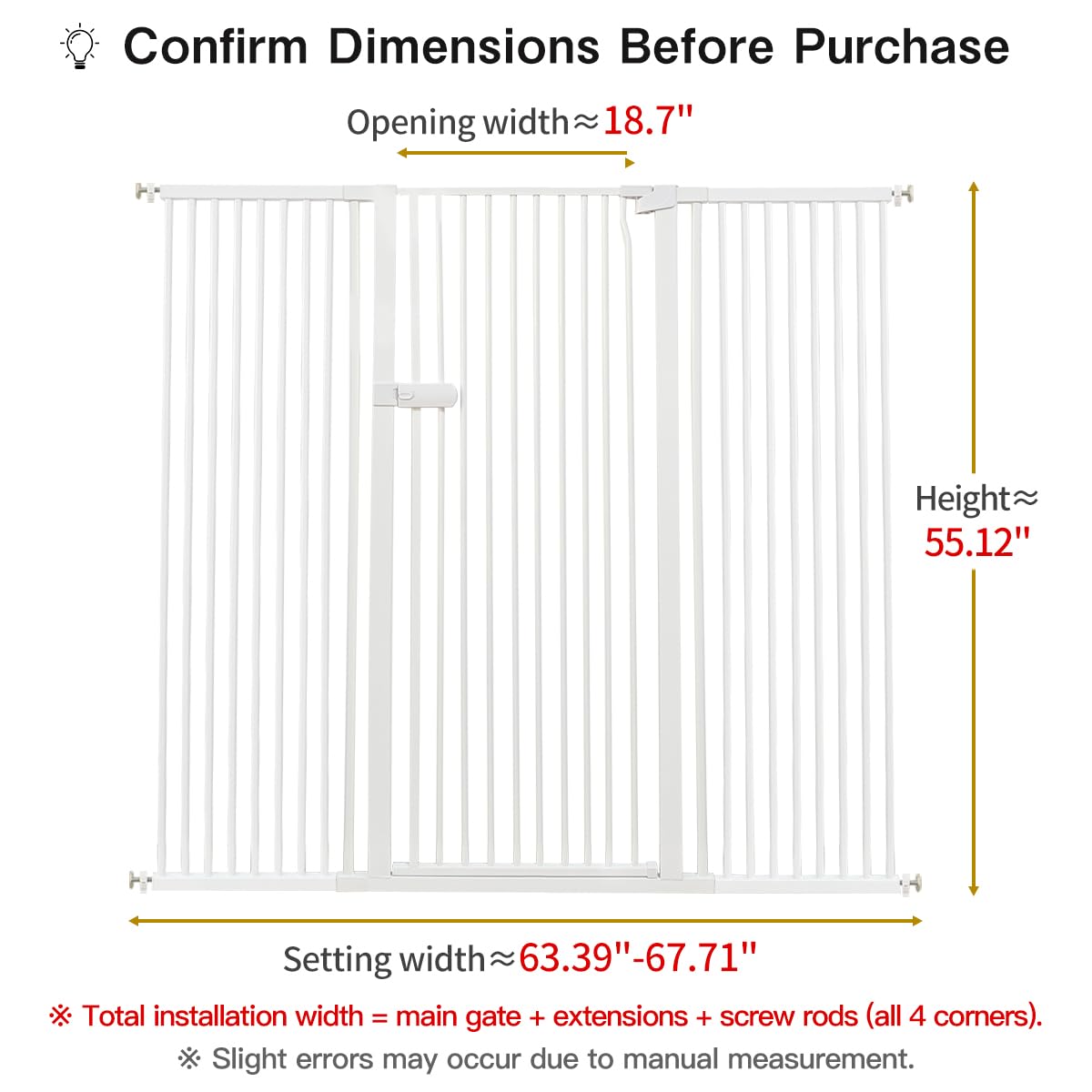 Lumizone cat gate with 1.37-inch gap prevents squeezing through in doorways.