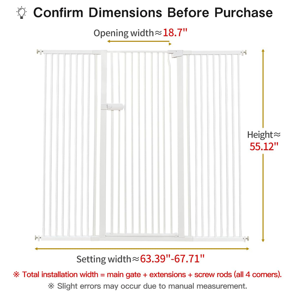 Lumizone cat gate with 1.37-inch gap prevents squeezing through in doorways.