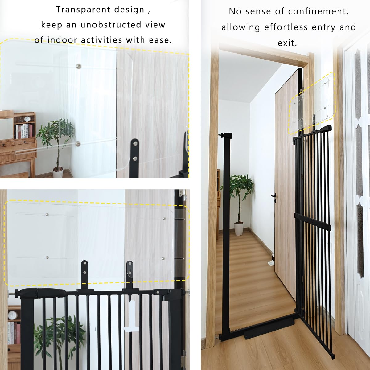 Lumizone pet gate height extension rounded edges reduce injury risk during routine movement