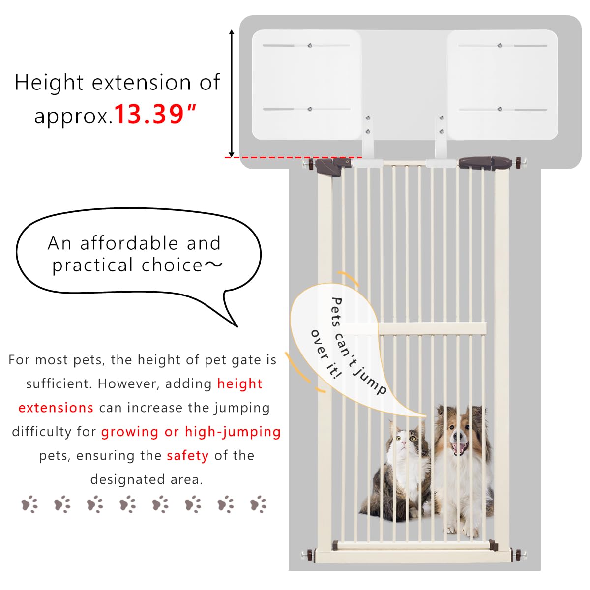 Lumizone pet gate height extension transparent panel preserves openness while monitoring pets