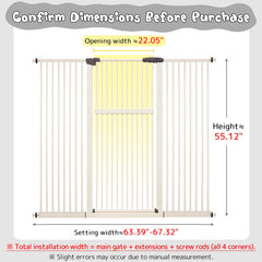 Lumizone pressure-mounted gate in cream shows quick doorway setup without drilling.