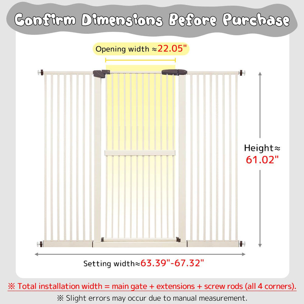 Lumizone pressure-mounted gate installation in doorway for quick setup
