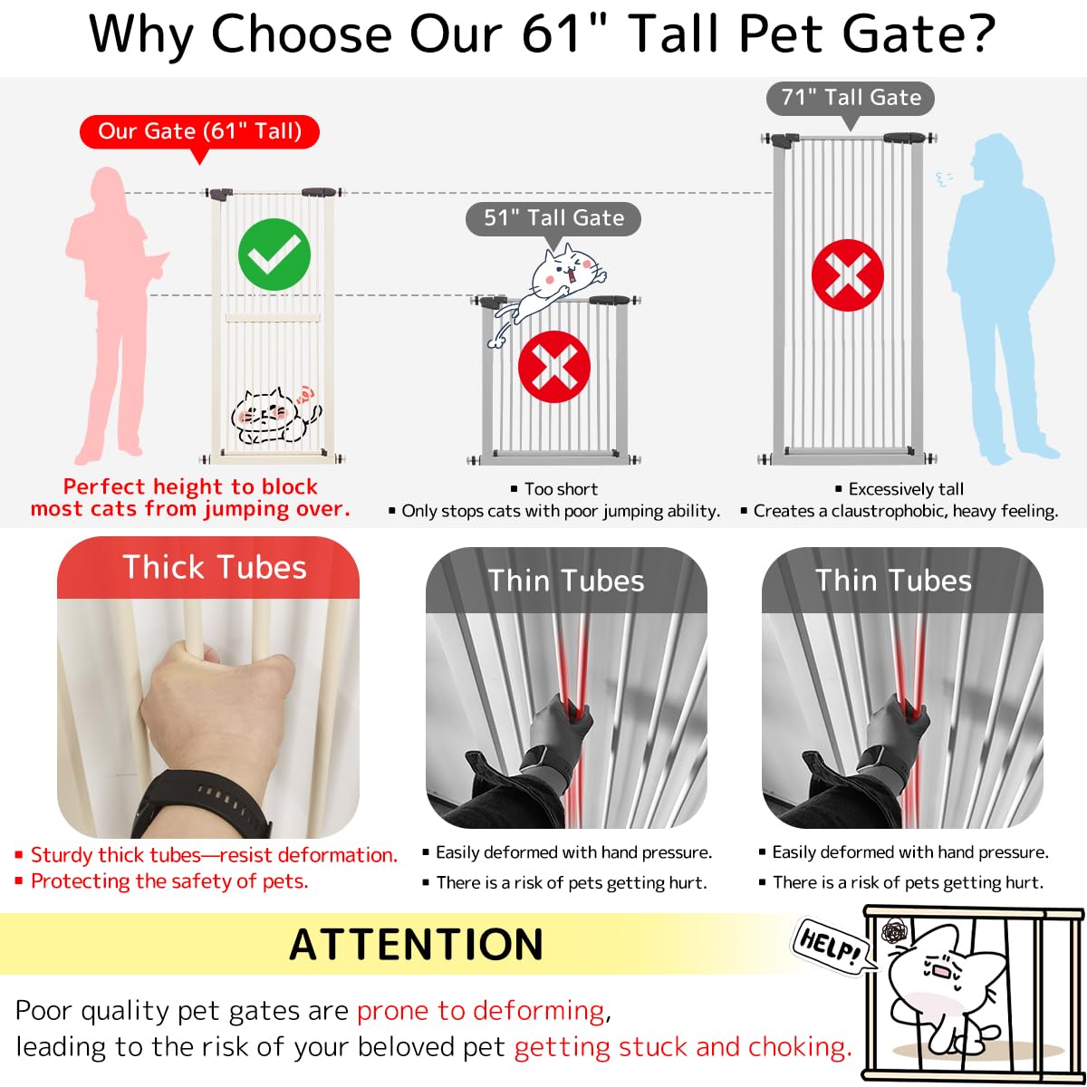 Lumizone pressure-mounted gate installs without tools in stairs and hallways