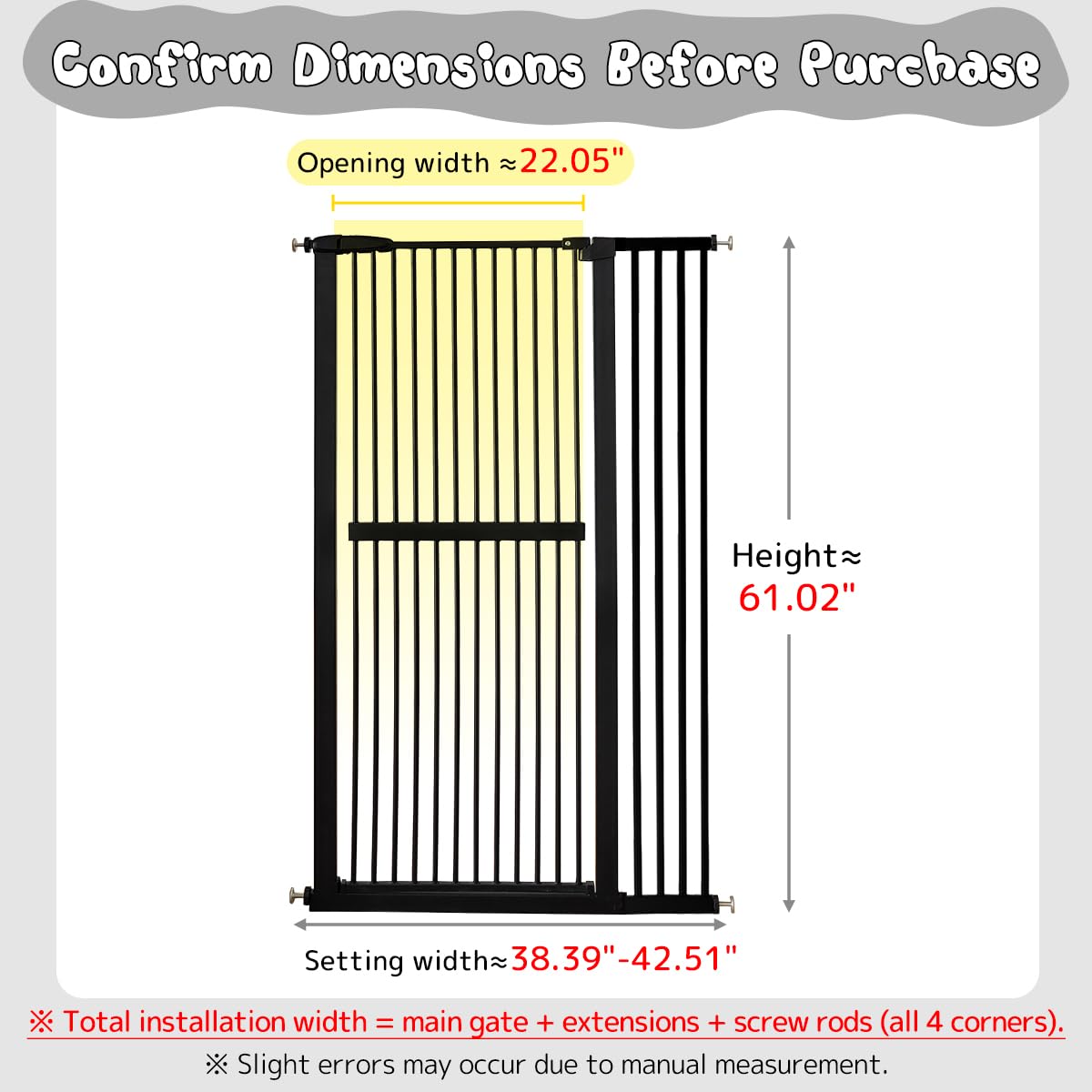 Lumizone pressure-mounted gate installation shows easy no-drill setup.