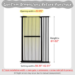 Lumizone pressure-mounted gate installation shows easy no-drill setup.