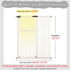 Lumizone pressure-mounted gate installed in a doorway for easy setup