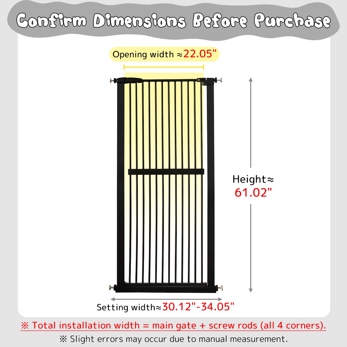 Lumizone gate pressure-mounted for quick no-drill setup.