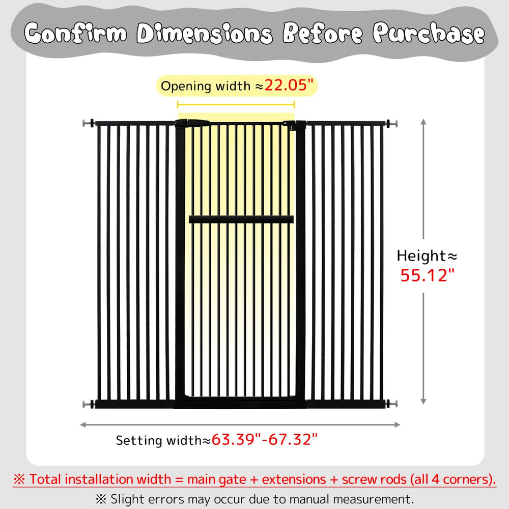 Lumizone pressure-mounted pet gate installed in doorway for easy, drill-free setup.