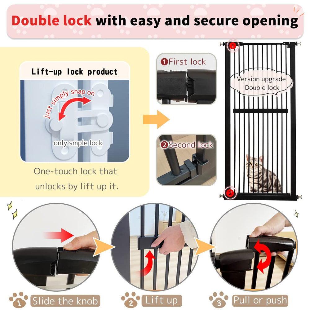 Lumizone tall pet gate in kitchen demonstrates safe, active-home versatility.
