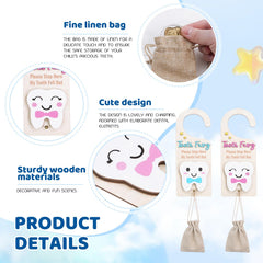 Lummitwit Burlap storage bag safely holds fallen teeth
