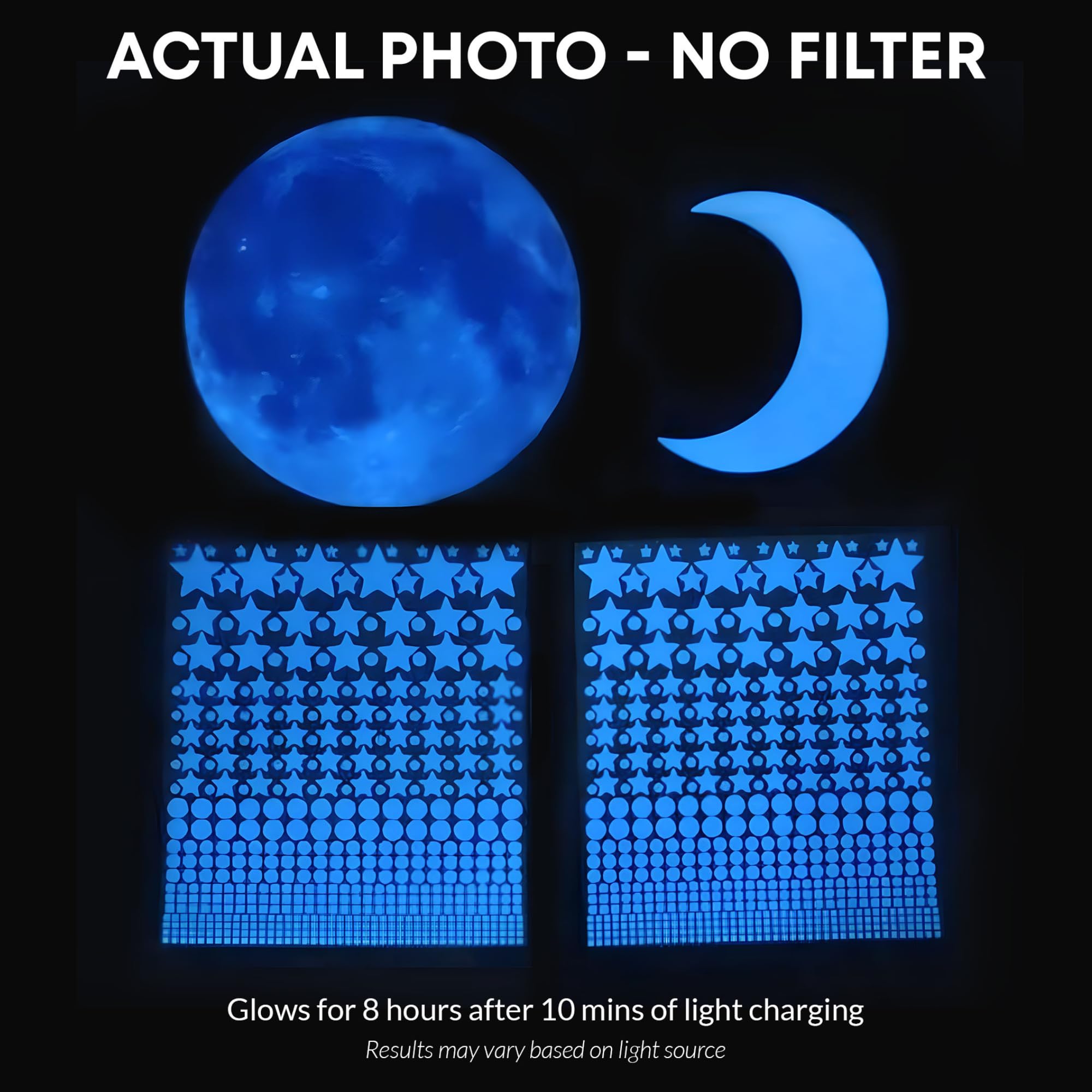 LUMOSX glow crescent moon 7.4-inch accent sparks imaginative nighttime scenes