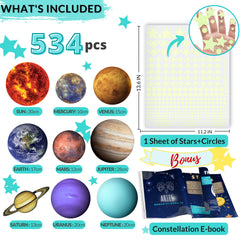 LUMOSX glow-planets-collection eight planets for space learning