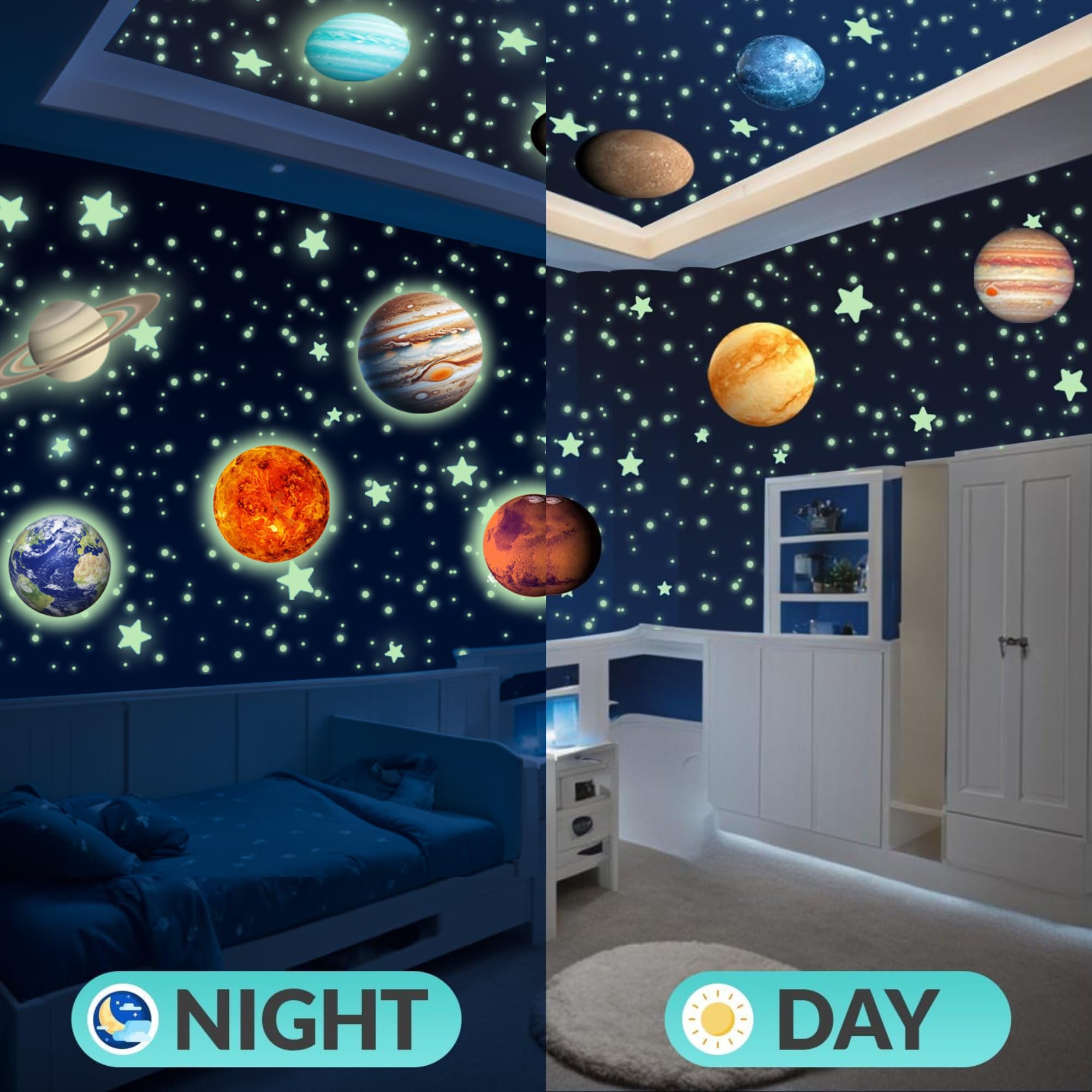 LUMOSX starry-sky-decor-setup easy removal and wall-safe night sky
