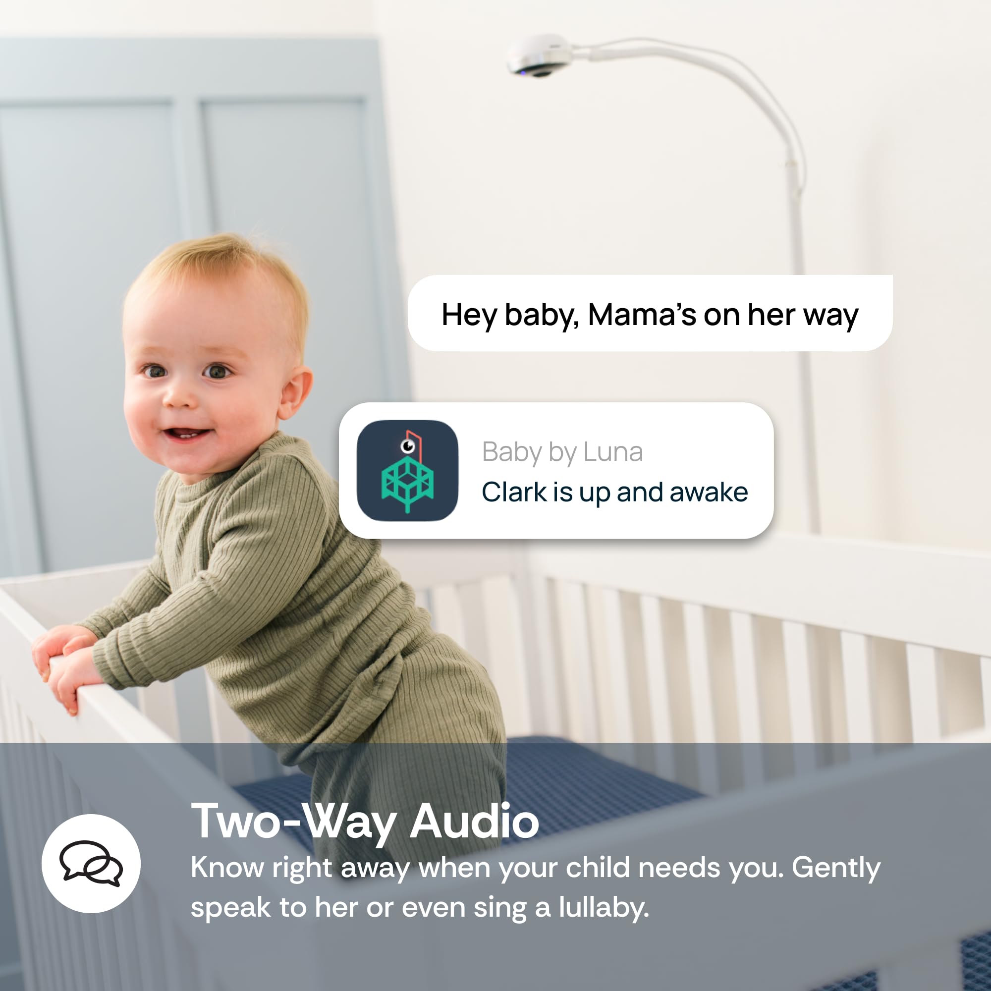 Luna Home Luna AI monitoring dashboard summarizes sleep and activity.