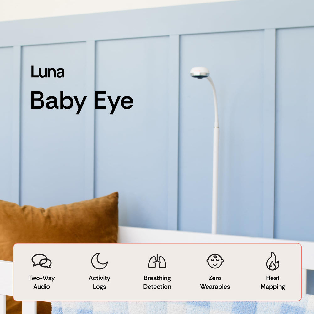 Luna Home Luna camera night vision enables safe monitoring in darkness.