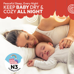Lunapuer diaper booster adhesive-secure-fit shows steady positioning with gentle contact on sensitive skin.