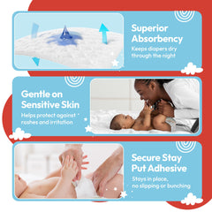 Lunapuer diaper-pad leak-guard protects against leaks during longer nights and travel.