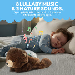 Lunapuer Sound Sleepers Bear 360-degree stars projection fills the nursery.