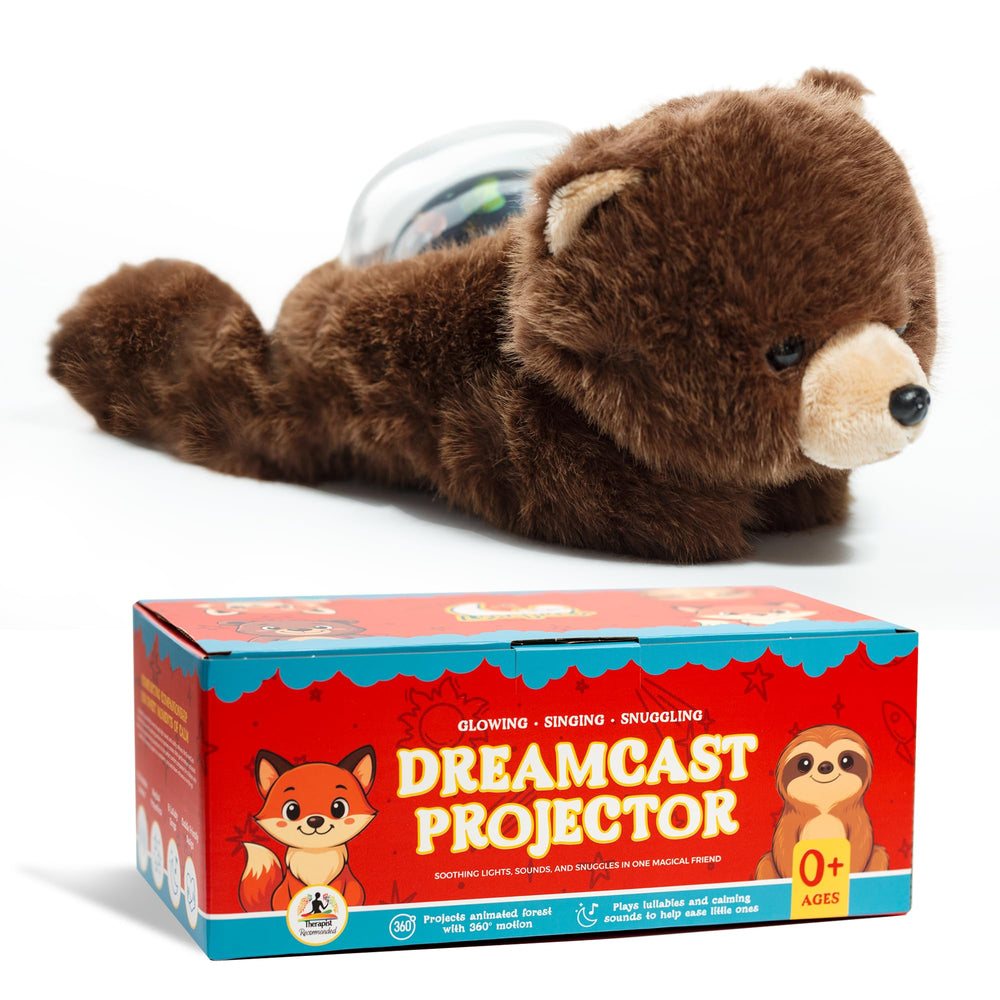 Lunapuer Sound Sleepers Bear close-up plush face glowing for bedtime comfort.